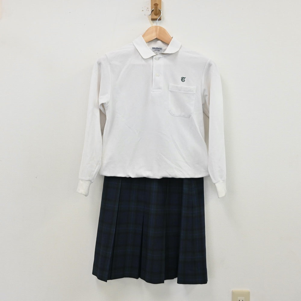 【中古】大阪府 枚方第三中学校 女子制服 2点（シャツ・スカート）sf012322