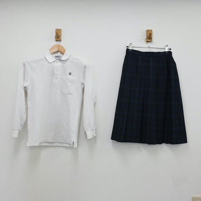 【中古】大阪府 枚方第三中学校 女子制服 2点（シャツ・スカート）sf012322