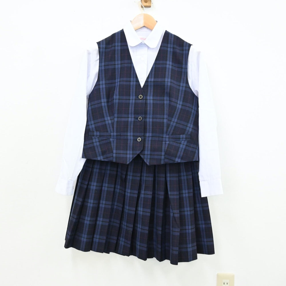 中古制服】佐賀県 唐津商業高等学校 女子制服 5点（ブレザー・ベスト・シャツ・スカート）sf012328【リサイクル学生服】 | 中古制服通販パレイド