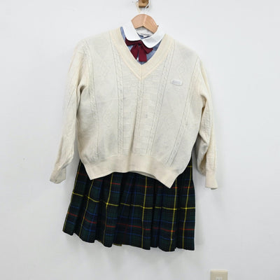 【中古】埼玉県 西武文理高等学校 女子制服 6点（ブレザー・シャツ・ニット・スカート）sf012331