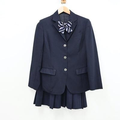 【中古】滋賀県 水口東中学校 女子制服 4点（ブレザー・スカート）sf012334