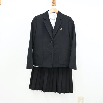 【中古】高知県 高知県立小津高等学校 女子制服 4点（ブレザー・ベスト・シャツ・スカート）sf012343