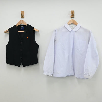 【中古】高知県 高知県立小津高等学校 女子制服 4点（ブレザー・ベスト・シャツ・スカート）sf012343