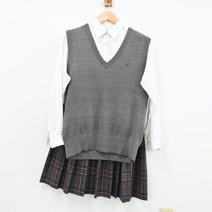 中古制服】埼玉県 埼玉県立鳩ヶ谷高等学校 女子制服 3点（シャツ