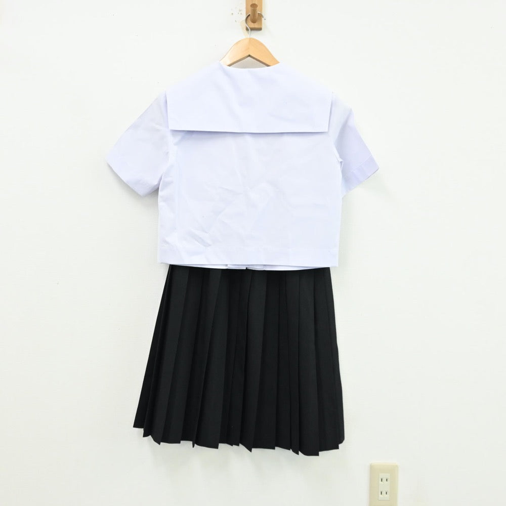 【中古】高知県 高知県立小津高等学校 女子制服 2点（セーラー服・スカート）sf012357