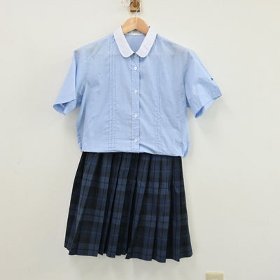 【中古】千葉県 昭和学院秀英中学校 女子制服 2点（シャツ・スカート）sf012360