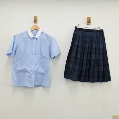 【中古】千葉県 昭和学院秀英中学校 女子制服 2点（シャツ・スカート）sf012360