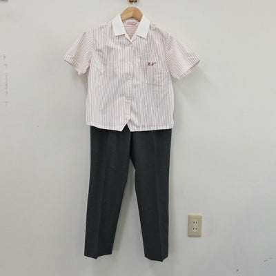 【中古】愛知県 愛知県立半田農業高等学校 女子制服 2点（シャツ・ズボン）sf012363