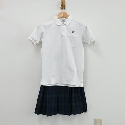 【中古】大阪府 枚方第三中学校 女子制服 2点（シャツ・スカート）sf012364