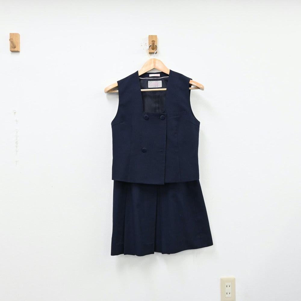 【中古】埼玉県 所沢北高等学校 女子制服 2点（ベスト・スカート）sf012371