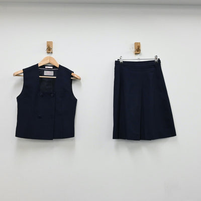 【中古】埼玉県 所沢北高等学校 女子制服 2点（ベスト・スカート）sf012371