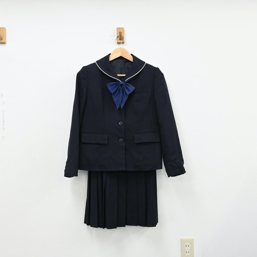 【中古】福岡県 久留米大学附設中学校 女子制服 3点（ブレザー・スカート）sf012375