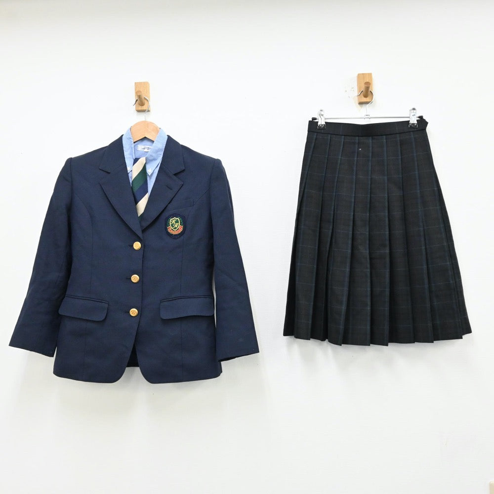 【中古】福島県 郡山東高等学校 女子制服 4点（ブレザー・シャツ・スカート）sf012380