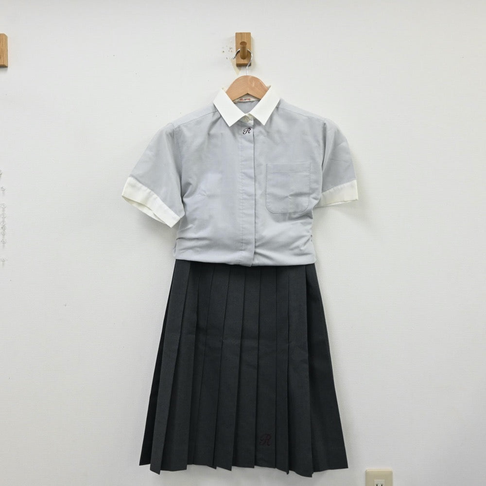 【中古】大阪府 履正社高等学校 女子制服 3点（シャツ・スカート）sf012386