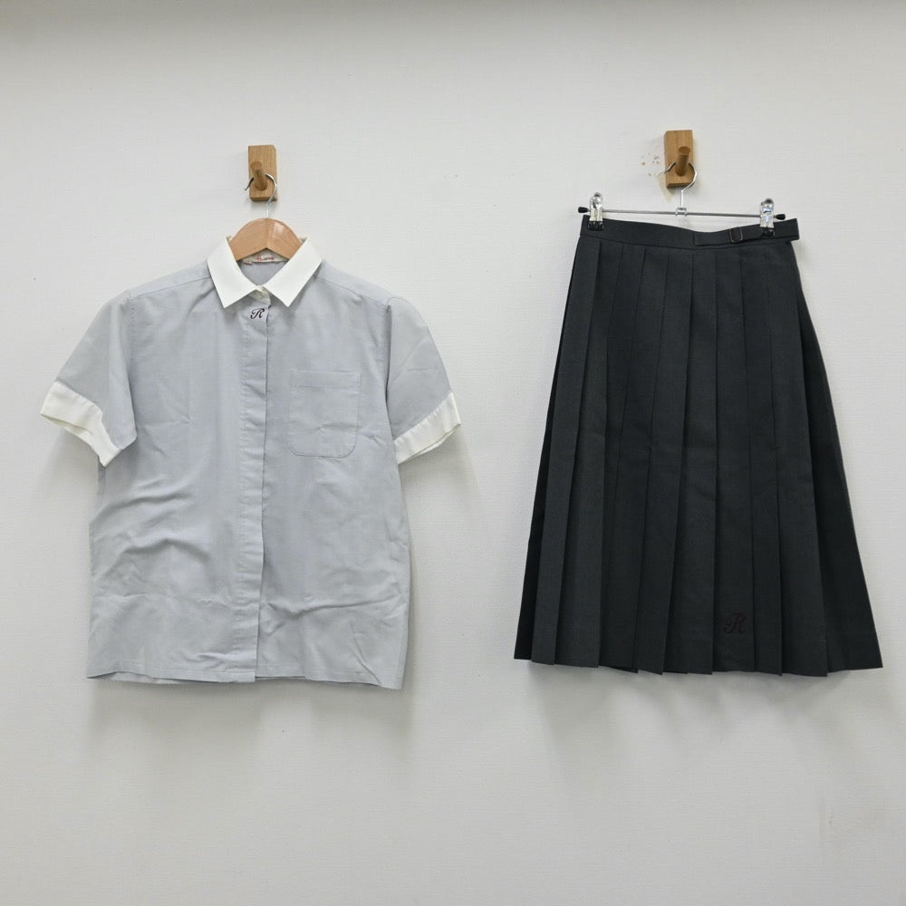 【中古】大阪府 履正社高等学校 女子制服 3点（シャツ・スカート）sf012386