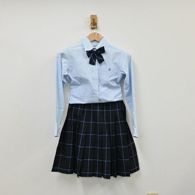 【中古】茨城県 私立水戸葵陵高等学校 女子制服 6点（ブレザー・シャツ・ニット・スカート）sf012390