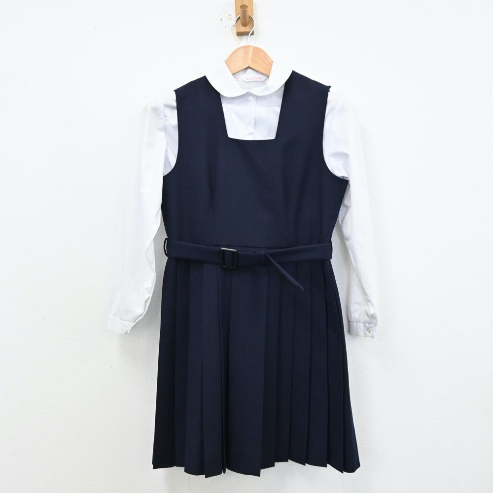 【中古】神奈川県 南中学校 女子制服 3点（ブレザー・シャツ・ジャンパースカート）sf012398