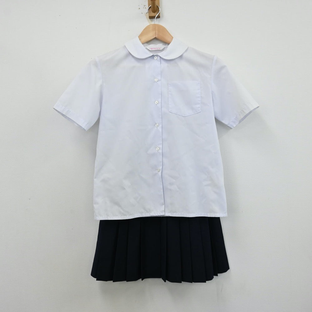 【中古】神奈川県 南中学校 女子制服 2点（シャツ・スカート）sf012399