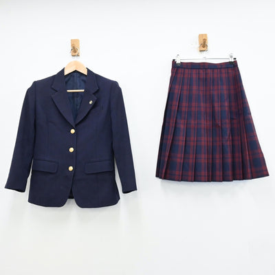 【中古】福島県 福島県立あさか開成高等学校 女子制服 3点（ブレザー・スカート）sf012409