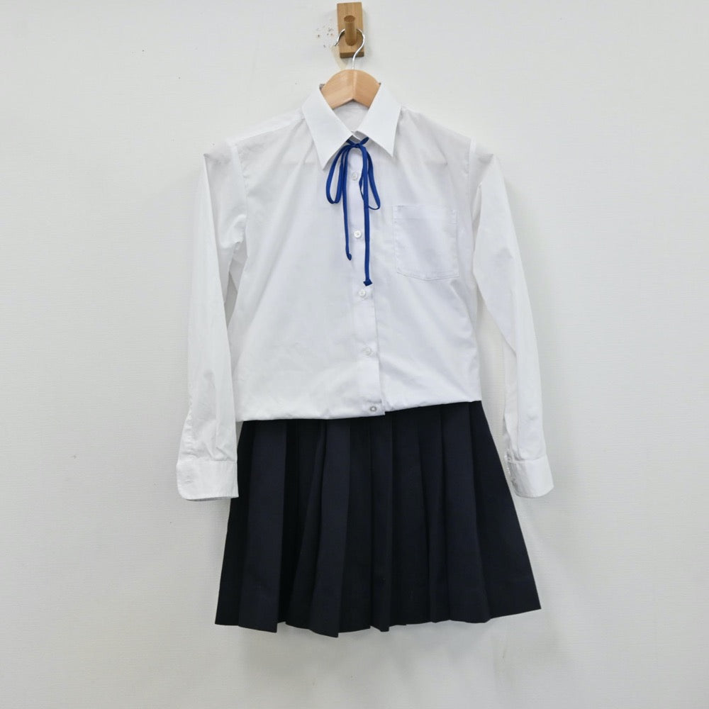 【中古】滋賀県 市立守山中学校 女子制服 4点（ブレザー・シャツ・スカート）sf012410