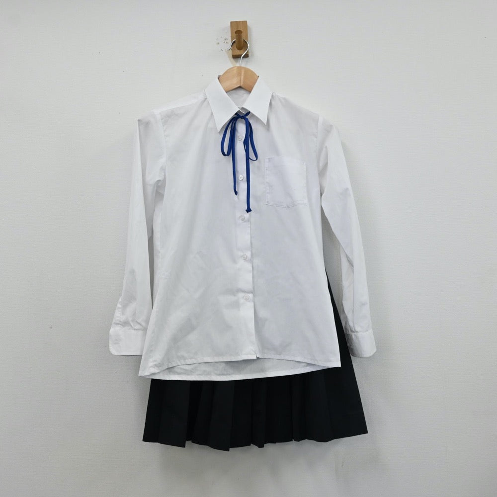 【中古】滋賀県 市立守山中学校 女子制服 4点（ブレザー・シャツ・スカート）sf012410