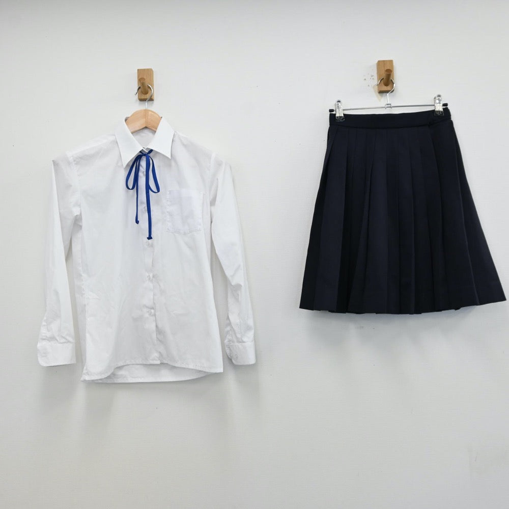 【中古】滋賀県 市立守山中学校 女子制服 4点（ブレザー・シャツ・スカート）sf012410