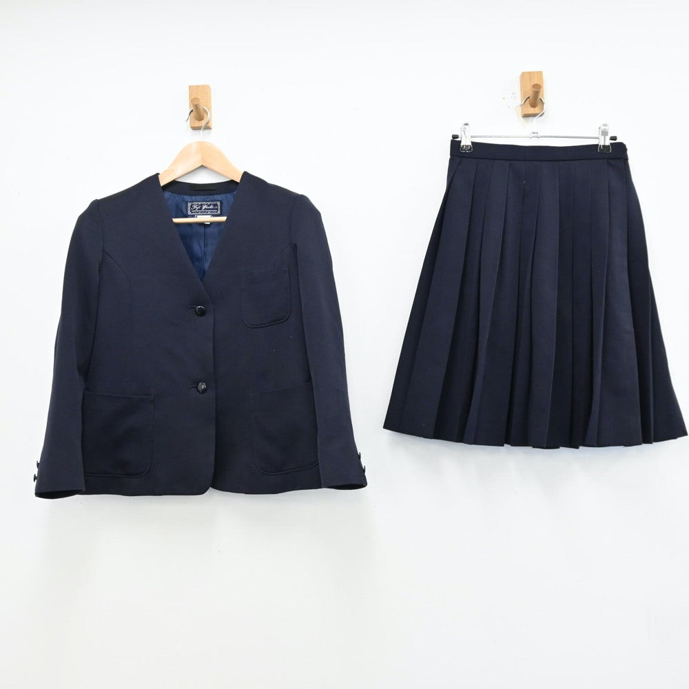 【中古】滋賀県 市立守山中学校 女子制服 2点（ブレザー・スカート）sf012411