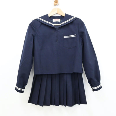 【中古】北海道 札幌東高等学校 女子制服 2点（セーラー服・スカート）sf012414
