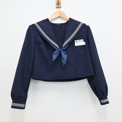 【中古】福岡県 福岡市立柏原中学校 女子制服 3点（セーラー服・ジャンパースカート）sf012421