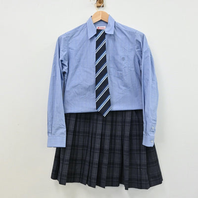 【中古】神奈川県 朋優学院高等学校 女子制服 5点（ブレザー・シャツ・ニット・スカート）sf012426