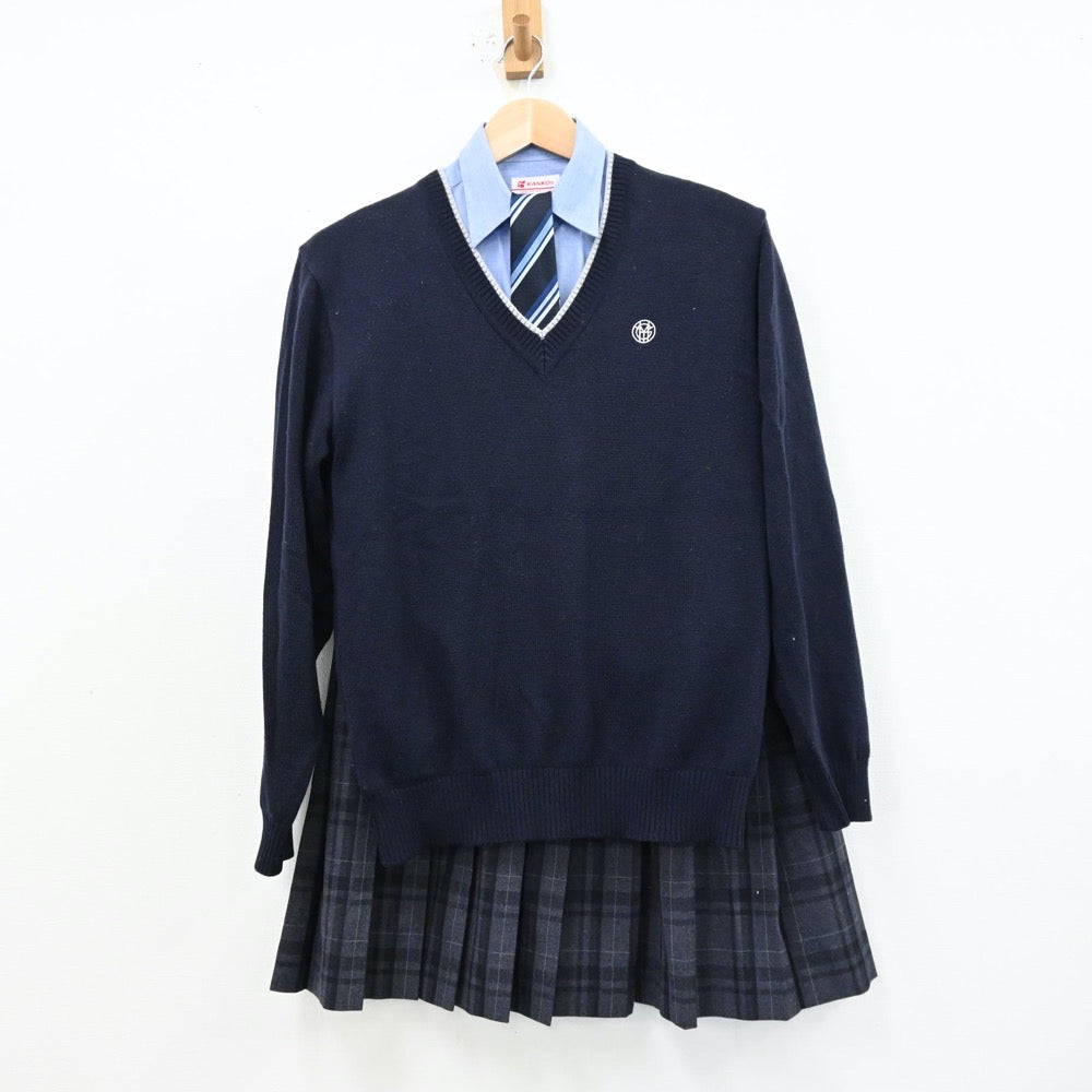 中古制服】神奈川県 朋優学院高等学校 女子制服 5点（ブレザー・シャツ・ニット・スカート）sf012426【リサイクル学生服】 | 中古制服通販パレイド