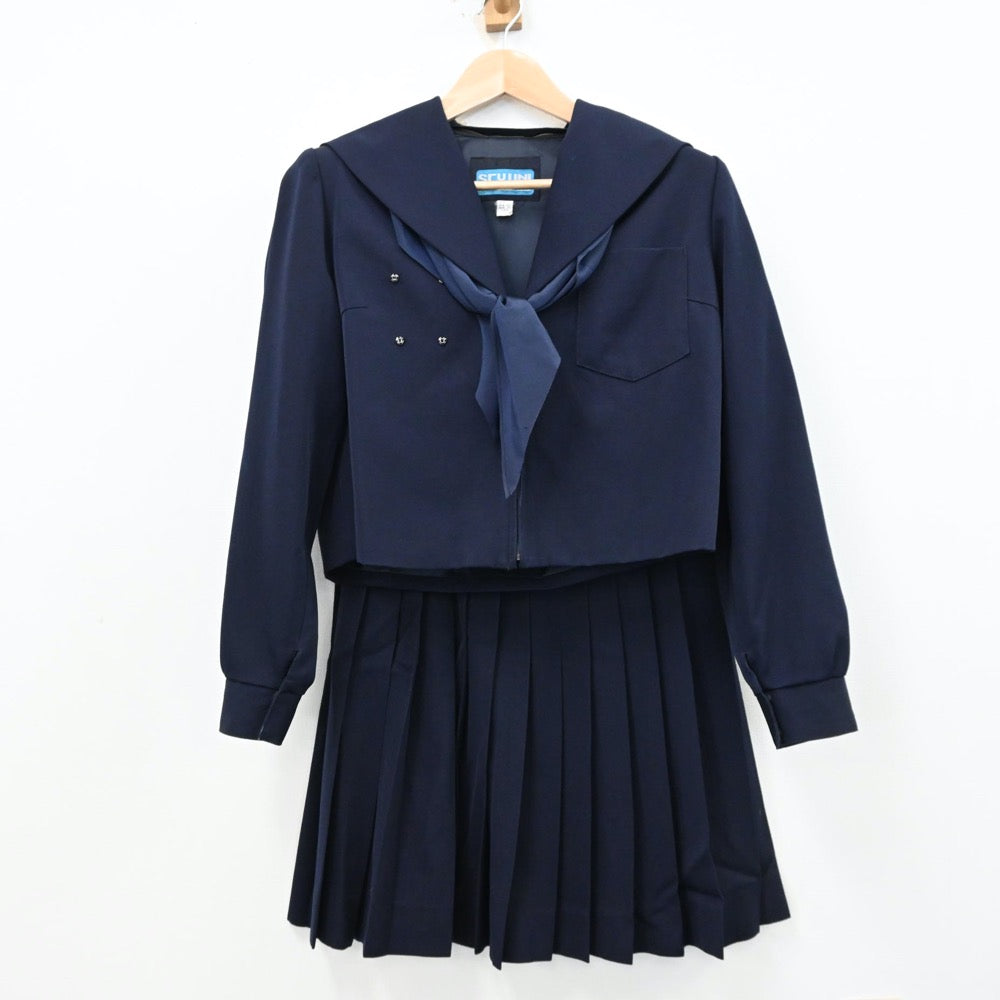 【中古】安城南中学校 女子制服 3点（セーラー服・スカート）sf012432