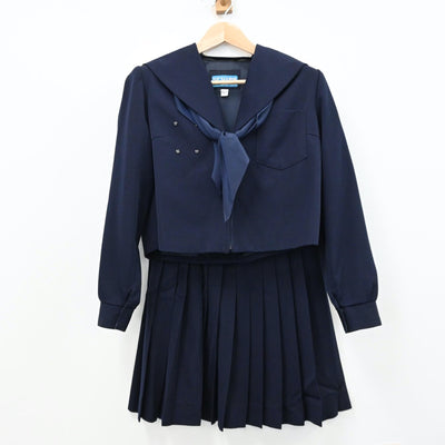 【中古】安城南中学校 女子制服 3点（セーラー服・スカート）sf012432