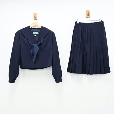 【中古】安城南中学校 女子制服 3点（セーラー服・スカート）sf012432