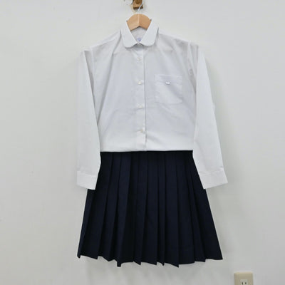 【中古】北海道 北海道北広島市立西部中学校 女子制服 5点（ブレザー・シャツ・ベスト・スカート・シャツ）sf012434