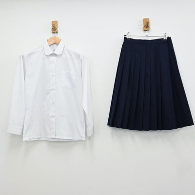 【中古】北海道 北海道北広島市立西部中学校 女子制服 5点（ブレザー・シャツ・ベスト・スカート・シャツ）sf012434