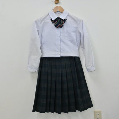 【中古】埼玉県 熊谷市立富士見中学校 女子制服 4点（ブレザー・シャツ・スカート）sf012437