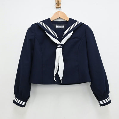 【中古】栃木県 さくら市立氏家中学校 女子制服 6点（セーラー服・スカート）sf012440