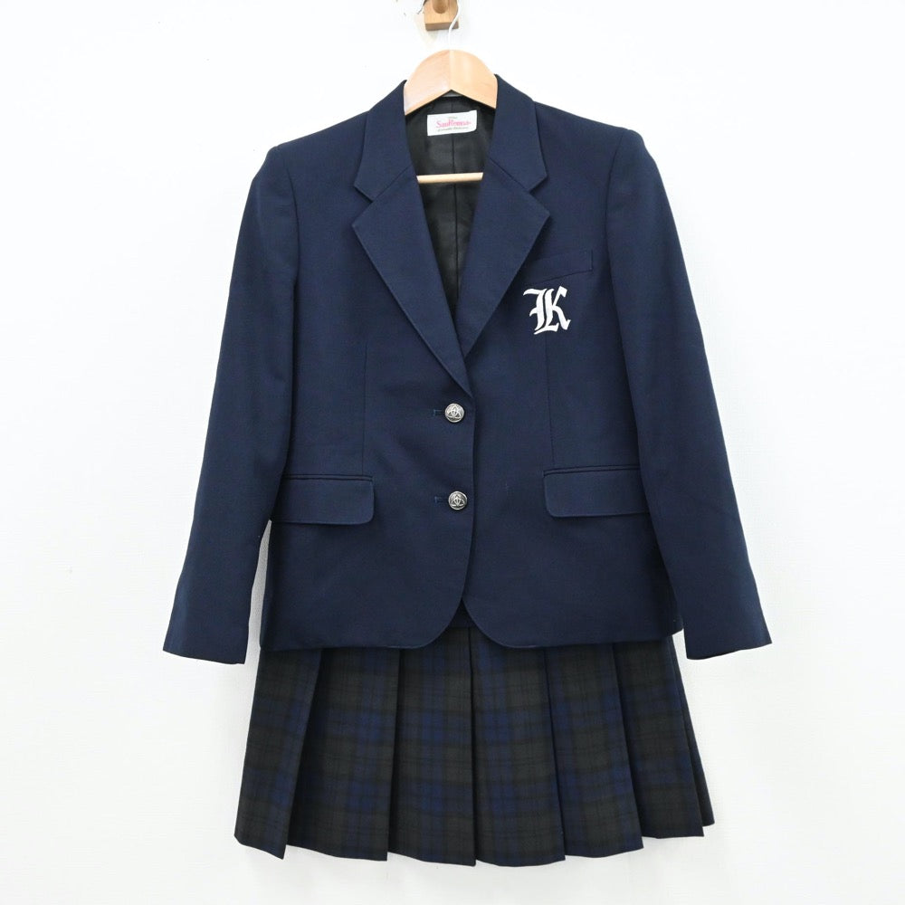 【中古】神奈川県 海老名市立柏ケ谷中学校 女子制服 3点（ブレザー・シャツ・スカート）sf012454