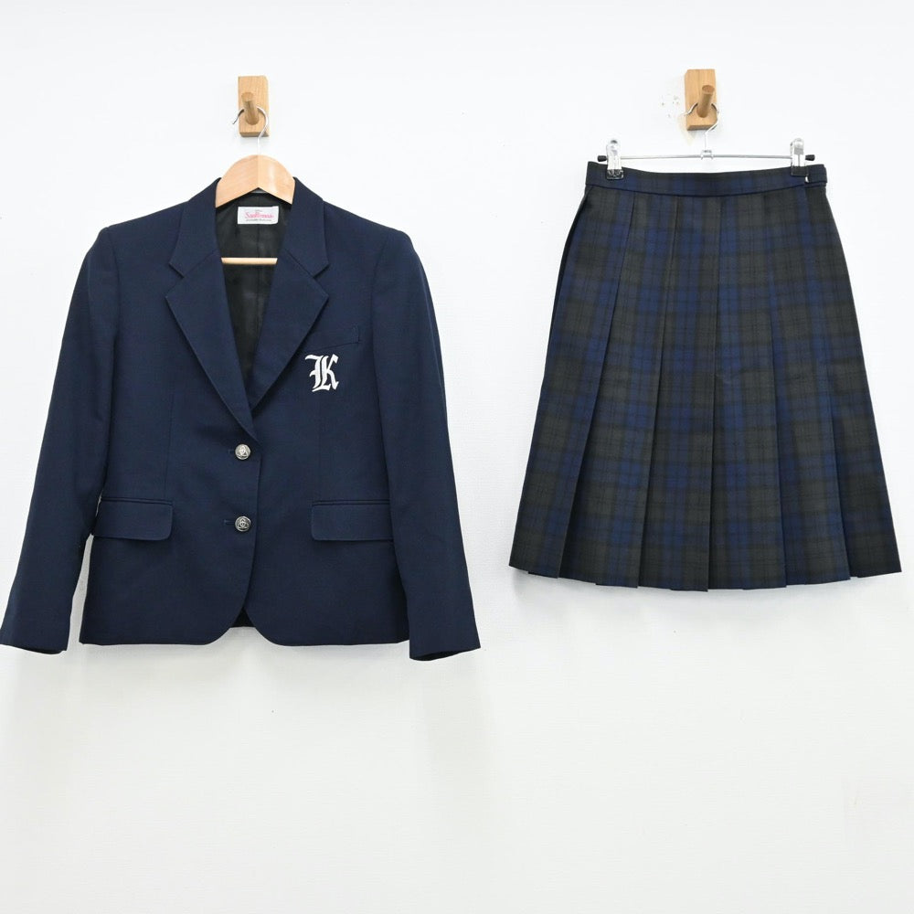 【中古】神奈川県 海老名市立柏ケ谷中学校 女子制服 3点（ブレザー・シャツ・スカート）sf012454