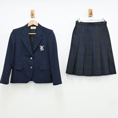 【中古】神奈川県 海老名市立柏ケ谷中学校 女子制服 3点（ブレザー・シャツ・スカート）sf012454