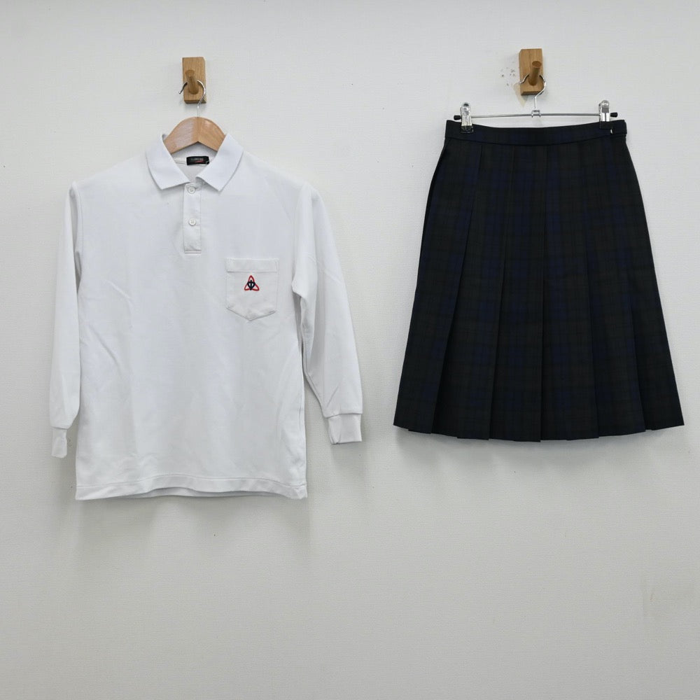 【中古】神奈川県 海老名市立柏ケ谷中学校 女子制服 3点（ブレザー・シャツ・スカート）sf012454