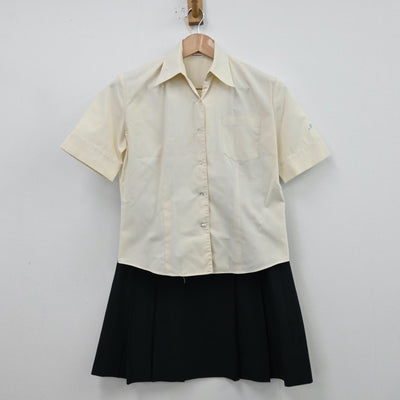 【中古】広島県 広島市立沼田高等学校 女子制服 2点（シャツ・スカート）sf012459