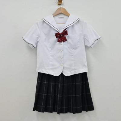 【中古】大阪府 早稲田摂陵高等学校 女子制服 5点（セーラー服・スカート）sf012466