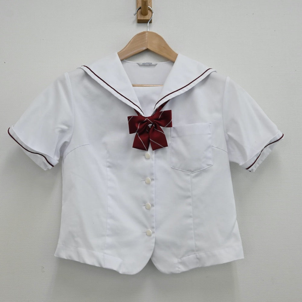 【中古】大阪府 早稲田摂陵高等学校 女子制服 5点（セーラー服・スカート）sf012466