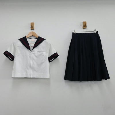 【中古】東京都 日本大学豊山女子中学校 女子制服 3点（セーラー服・スカート）sf012470