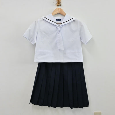 【中古】山形県 山形市立第六中学校 女子制服 3点（セーラー服・スカート）sf012474