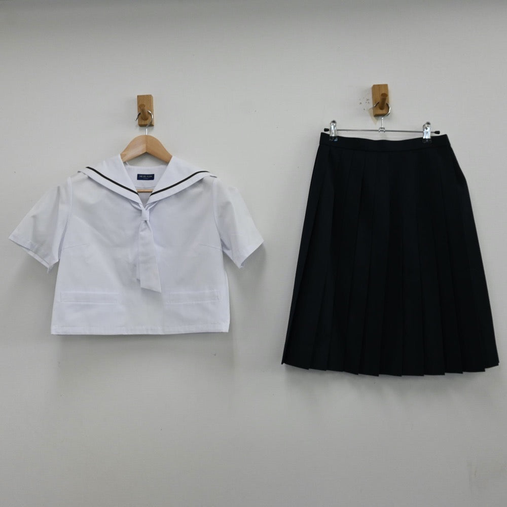 【中古】山形県 山形市立第六中学校 女子制服 3点（セーラー服・スカート）sf012474