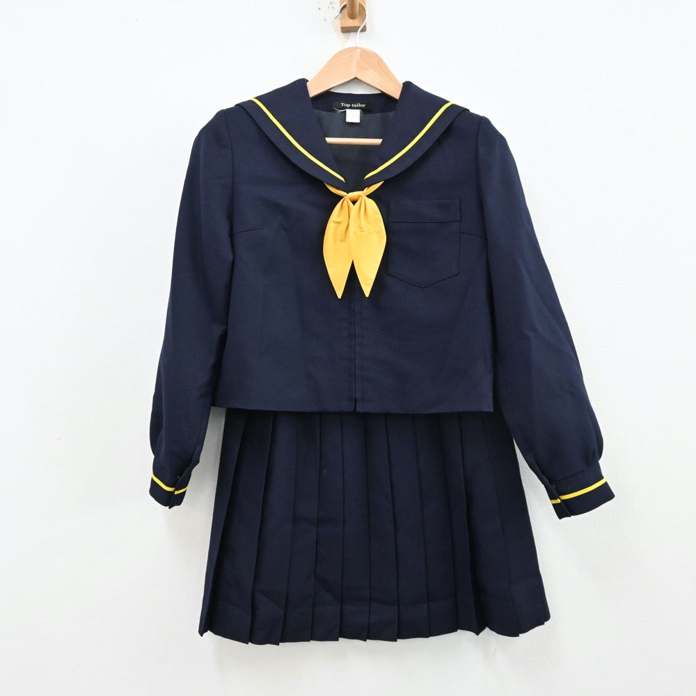 【中古】青森県 弘前市立第一中学校 女子制服 3点（セーラー服・スカート）sf012477