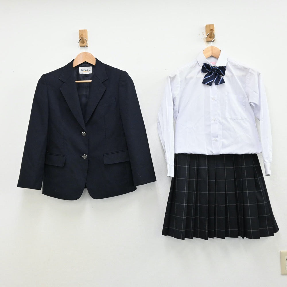 【中古】東京都 足立区立東綾瀬中学校 女子制服 4点（ブレザー・シャツ・スカート）sf012482